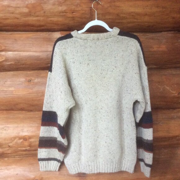 ETCHINGS Vintage Southwestern Aztec Wool Blend 90s Retro Sweater Size Large - Picture 2 of 5